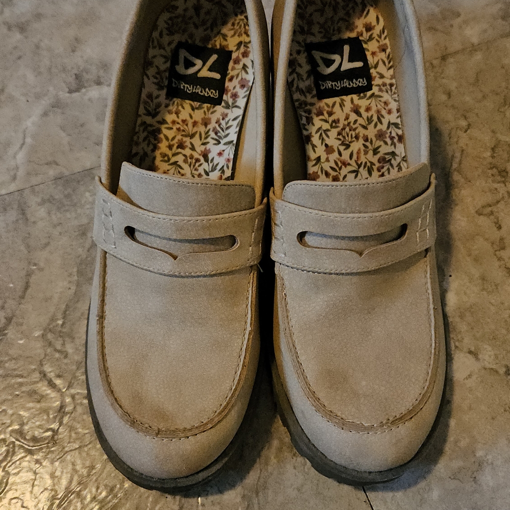 Dirty Laundry Taupe Suede Loafers